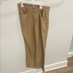 Women’s Tan Faux Leather Pants